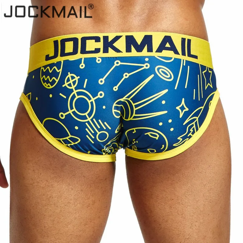 Трусы брифы JOCKMAIL мужские пикантное нижнее белье дышащие трусы с мультяшным