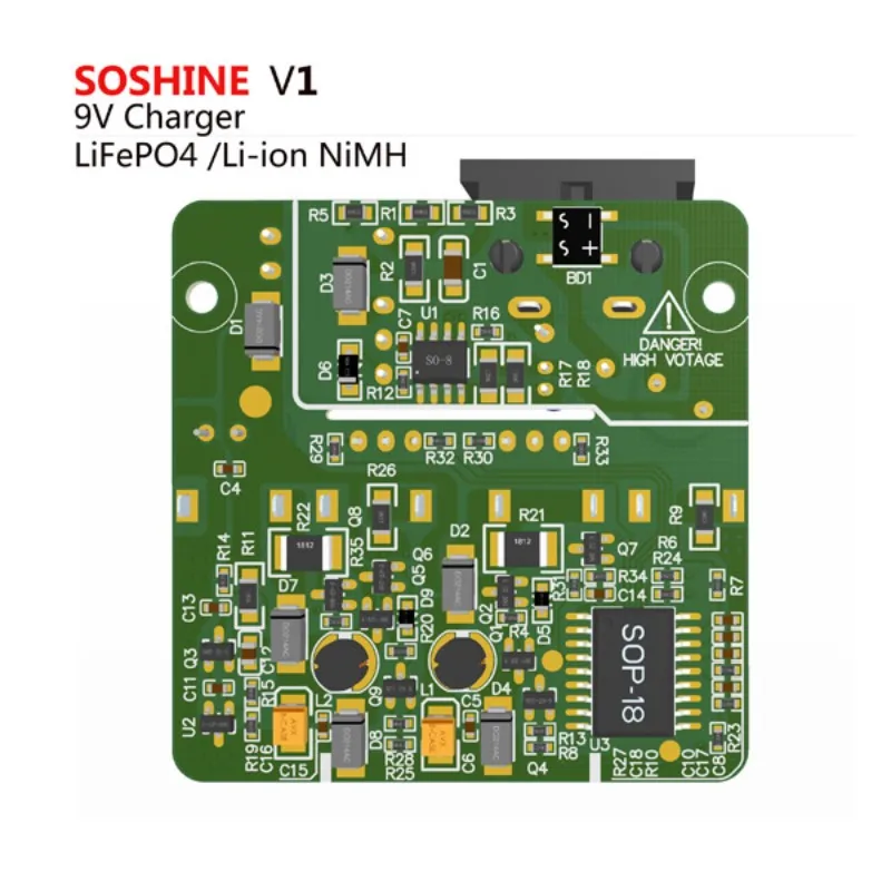Soshine V1 9V 6F22 Li Ion Ni MH LiFePO4 зарядное устройство|Зарядные устройства| |