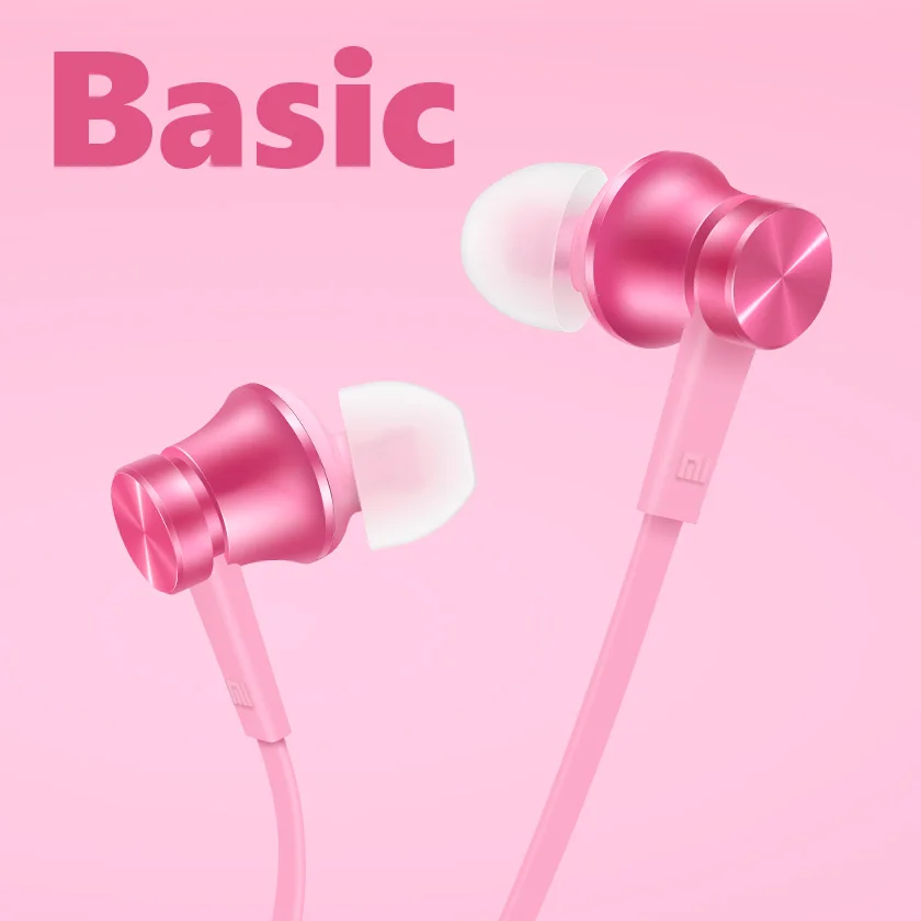 pink Оригинальные наушники Xiaomi Piston Basic Edition с разъемным проводом, 3-е поколение, серия наушников, наушники-вкладыши, корпус из алюминиевого сплава, эргономичный - Цвет: pink