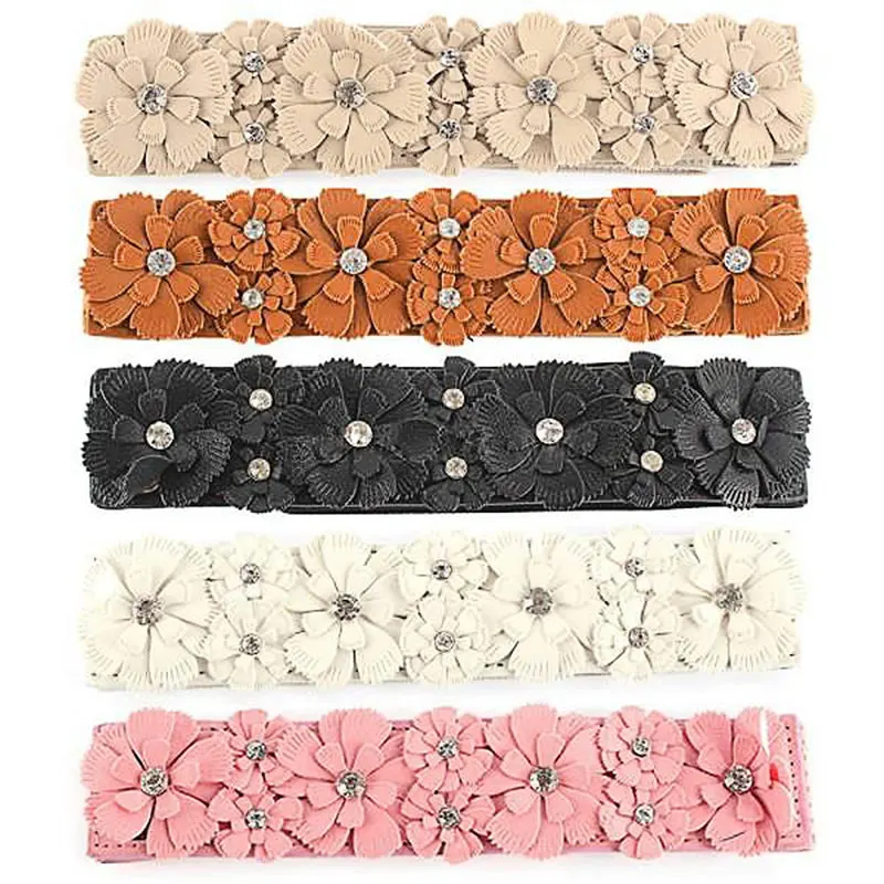 Женское эластичное платье из синтетической кожи пояс с узким поясом розами|waist