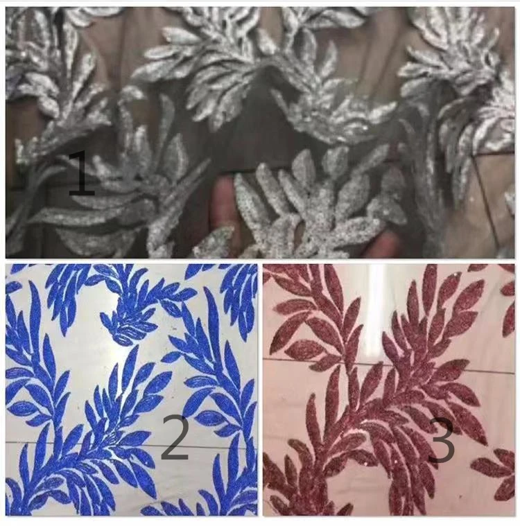 H-79 fashion design sequins embroidered Mesh Tulle fabric Factory price Nigerian lace fabrics | Дом и сад