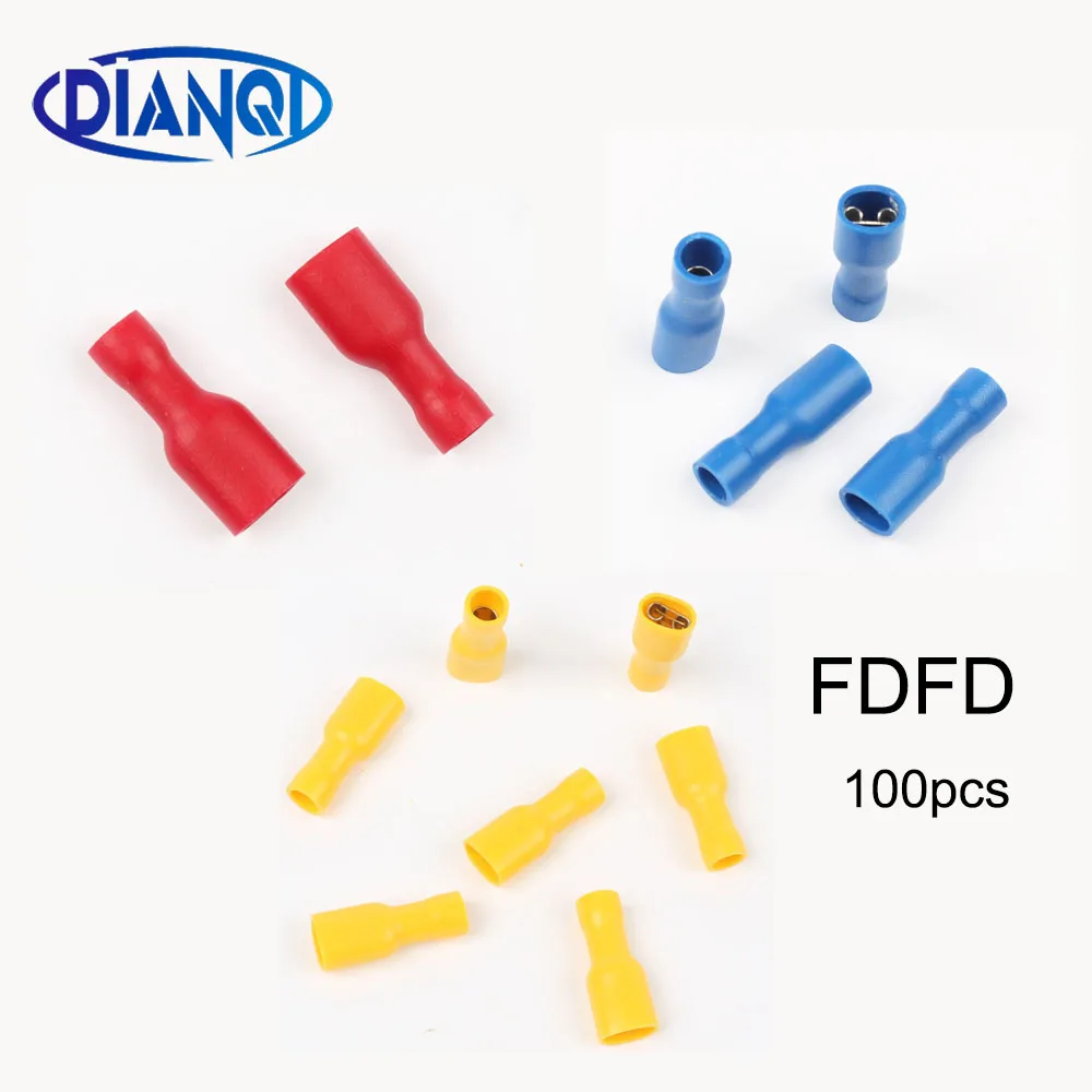 

FDFD1.25-187 1,25-250 2-187 2-250 5,5-250 изоляционные гнездовые изолированные электрические обжимные Клеммные Соединители соединитель кабеля провода