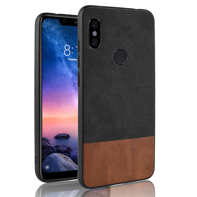 Чехол для Xiaomi Redmi Note 6 Pro два цвета ПК + ТПУ роскошный кожаный чехол |