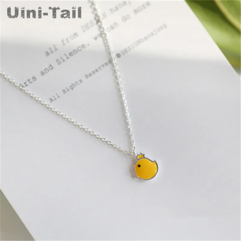 Uini-Tail Горячая новинка 925 чистый корейский милый мультяшный маленький желтый