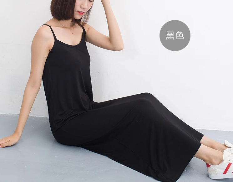 Длинные Полные слипы спагетти x-Long Slip модальное нижнее белье чистый цвет удобная одежда для женщин