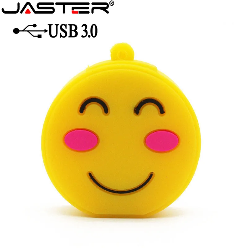 JASTER мультфильм горячий Usb 3,0 высокоскоростной мультфильм смайлик пакет USB флэш-накопитель 64 ГБ 32 ГБ 16 ГБ 8 ГБ 4 ГБ флеш-накопитель фактическая емкость