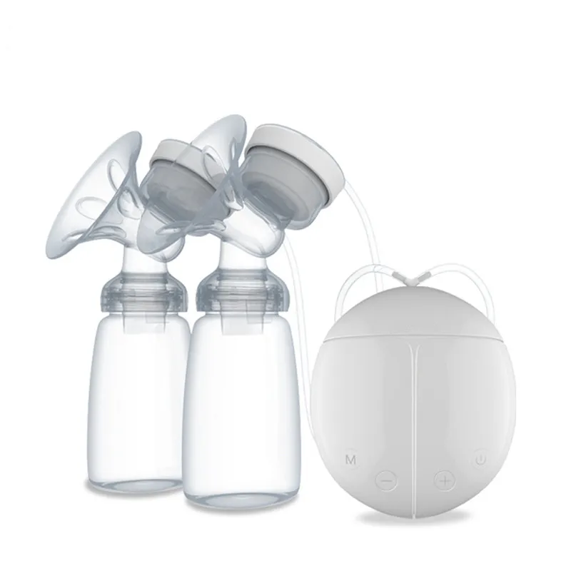 Bilateral Electric Breast Pumps With Milk Bottle USB Cable PP BPA Free Powerful Intelligent Baby Breast Feeding Milk Suckers