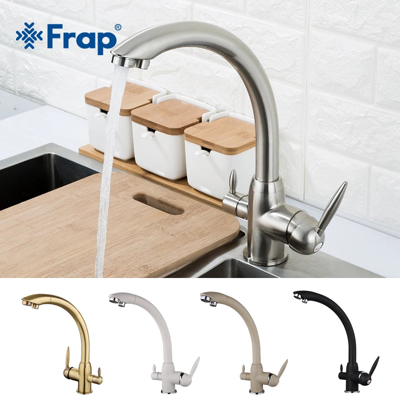 Смеситель для кухни Frap F4399 черный смеситель раковины с поворотом на 180 градусов и