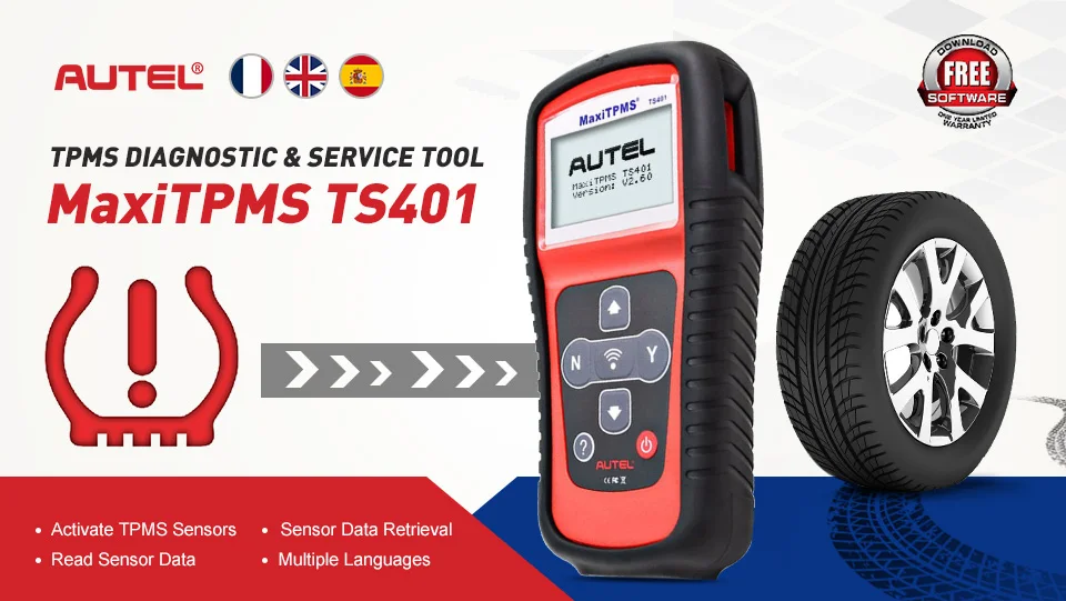 AUTEL MaxiTPMS TS401 TPMS OBD2 автомобильный программируемый шиномонтажный датчик активатор декодер код ридер автомобильный диагностический инструмент