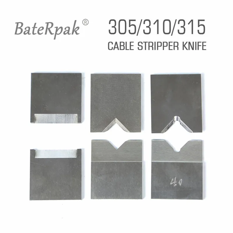 BateRpak DZ 305 310 315 плоский нож для зачистки кабеля, детали машины для зачистки проводов, круглый нож v-образной формы, цена за 1 пару(нож 2 шт