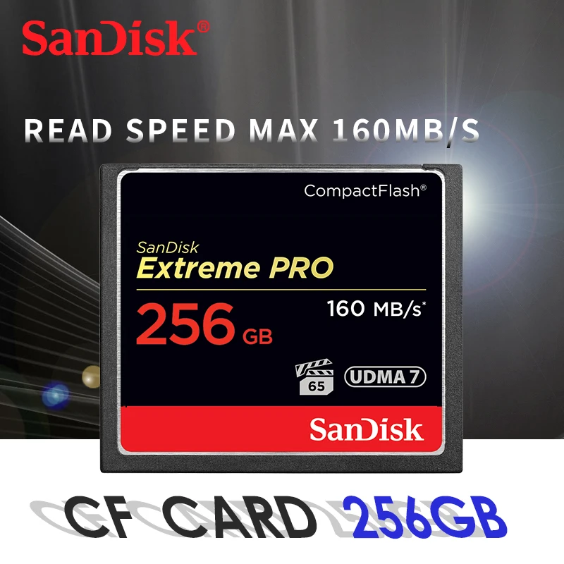 SanDisk Extreme Pro CompactFlash памяти CF карта до 160 МБ/с. скорость чтения для богатых 4 К и Full HD
