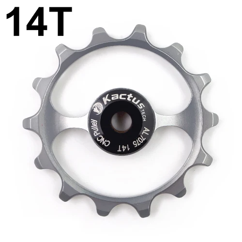 11 speed ceramic carbon fiber bicycle rear derailleur guide bike wheel pulleys Bearing Jockey pulley wheel set bicycle parts - Цвет: 14T SILVER