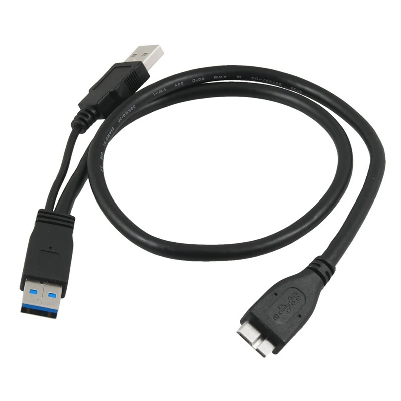 USB 3,0 A папа к Micro B Y кабель для мобильного жесткого диска HDD 60 см длиной черный#8