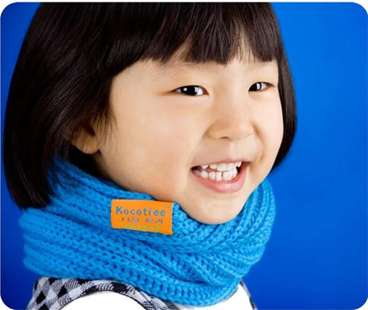 10 шт./лот детские вязаные шарфы с круглым кольцом новый стиль дизайнерский