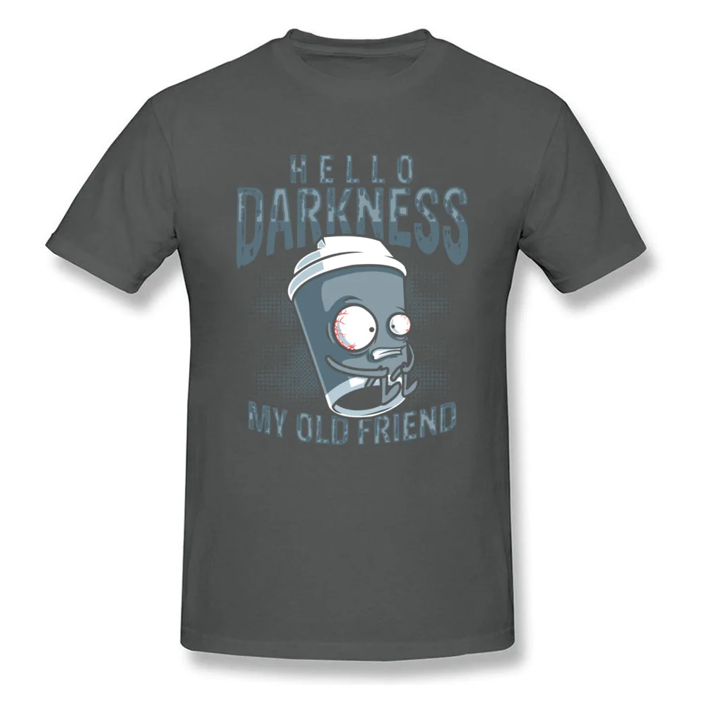 Забавные мужские футболки с принтом чашки Hello Darkness My Old Friend для мужчин