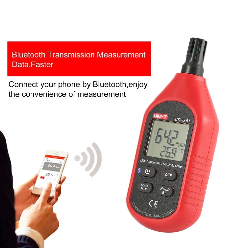 UNI-T UT333BT Bluetooth термометр-гигрометр Цифровой ЖК-дисплей Air Температура измеритель