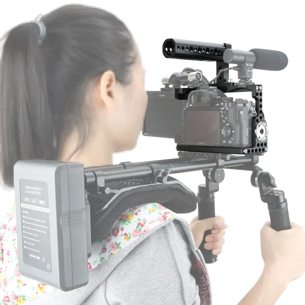 Niceyrig Камера клетка Риг для sony a7m3 a7r3 A7RIII a73 A7III a7m3 A7MIII A9 a7r2 A7RII a7s2 A7SII цифровой однообъективной зеркальной камеры Топ ручной 1/4 1/" 3/8