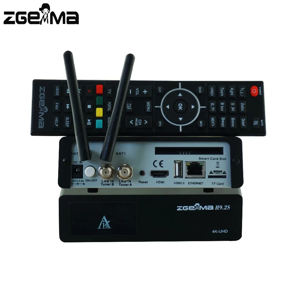 ТВ приставка 2 шт./лот ZGEMMA H9.2S 4K UHD операционная система Linux E2 H.265/HEVC QT Stalker