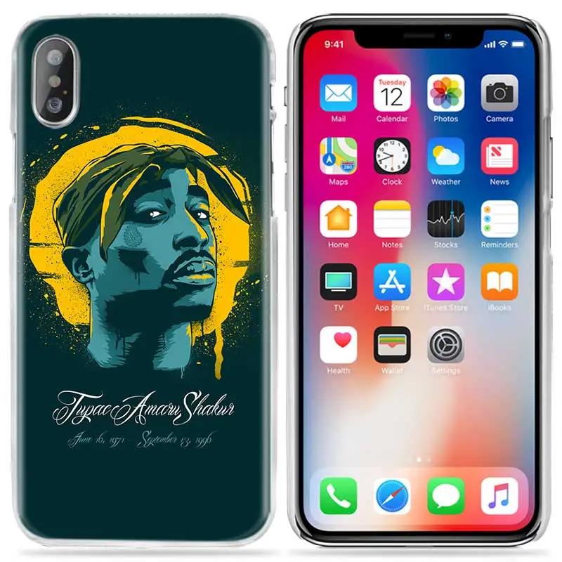 Чехол для iPhone XS Max XR X 10 7 7S 8 6 6S Plus 5S SE 5 4S 4 5C Прозрачный жесткий пластиковый 11 чехол для телефона 2Pac Tupac Amaru Shakur