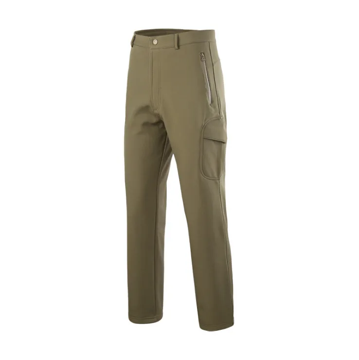 Army Green Мужская зимняя уличная спортивная мягкая оболочка термокуртка Брюки Велоспорт Туризм Альпинизм Охота камуфляж Военная тактическая куртка брюки - Цвет: Army Green