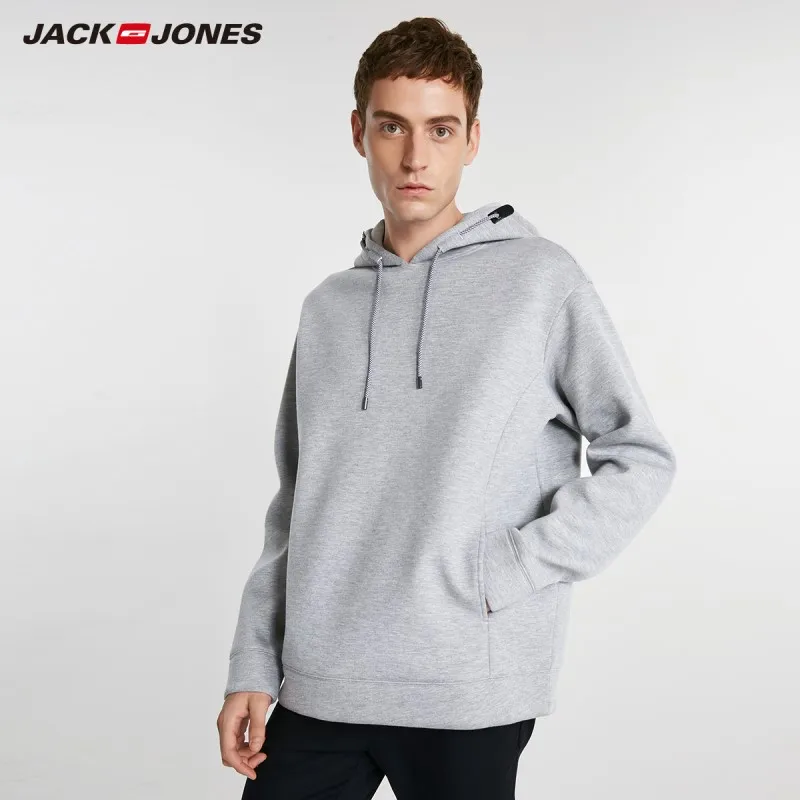 JackJones осень мужской тренд шнурок с Капюшоном Повседневный свободный свитер 218333542