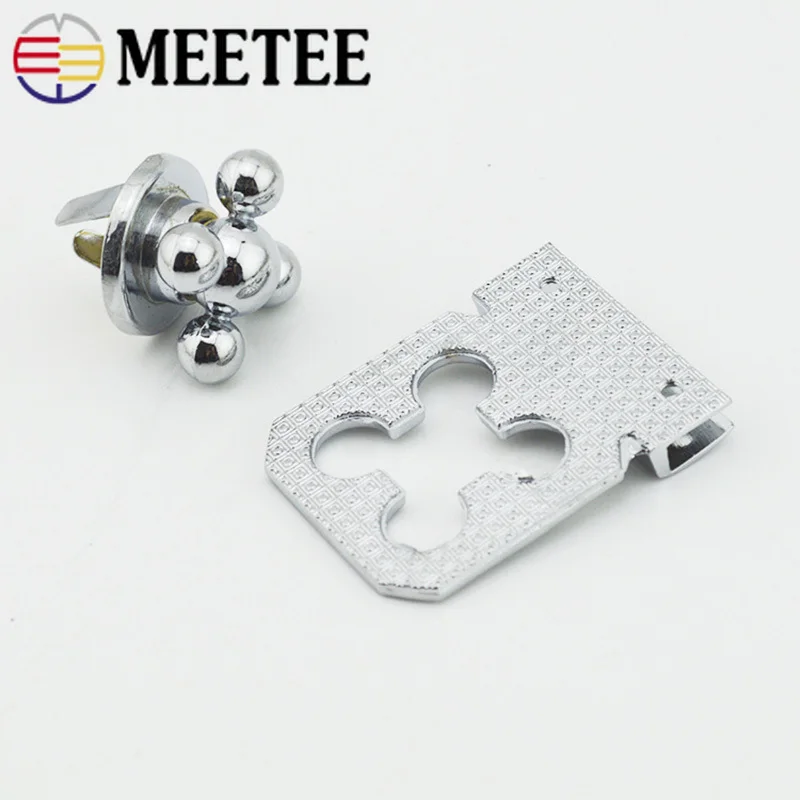Meetee 2/5 шт 37x31мм металлические женские сумки с закручивающимся замком и пряжками