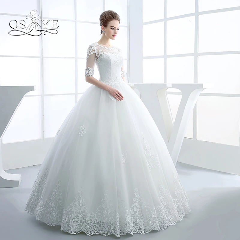 Vestidos бальное платье свадебные платья 2018 элегантное Прозрачное с вырезом