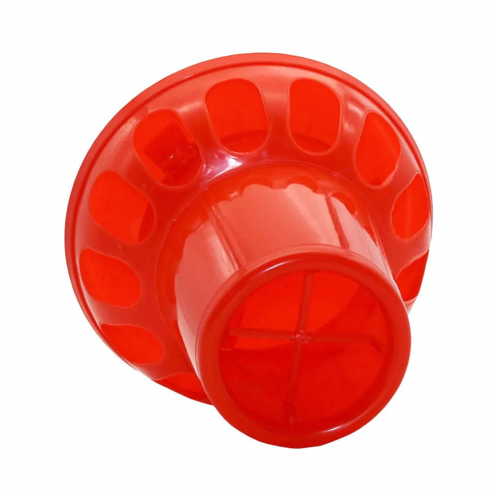 2Kg Poultry Feeding Tools Red Plastic Chicken Feeders Quail Feed Bucket Farming Tools|chicken feeder|plastic chicken feederspoultry feed |