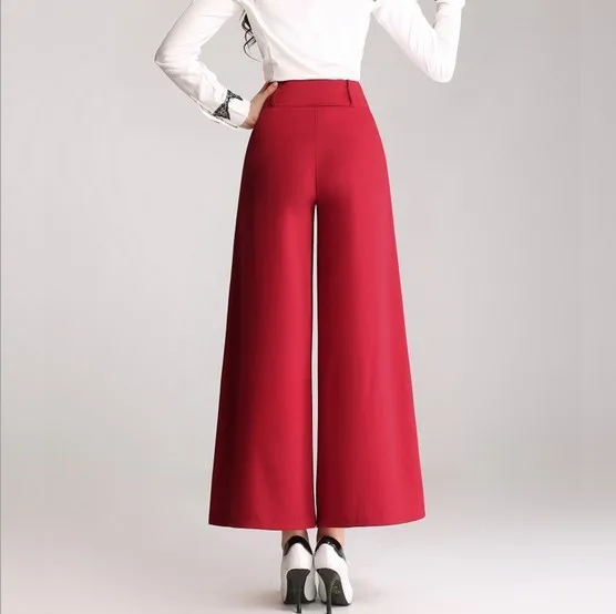 Office Ladies Formal Wide Leg Pants 