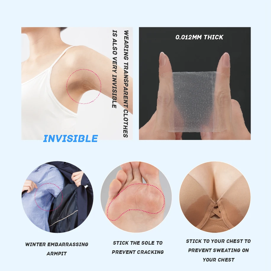 YES 1Roll Armpit Invisible Sweat Absorption Sticker Underarms Summer Ultra-thin Anti Sweat Pads Deodorant Antiperspirant Sticker