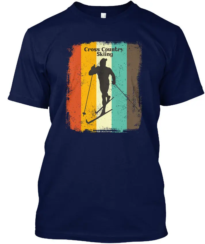 

2019 Fashion Cross-Country Skiing Retro 70S Vintage Tee T-Shirt Tee