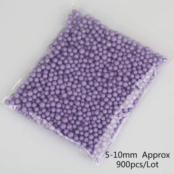 Purple 900 шт./упак. смешанные Цвет вспененный пенополистирол Наполнитель из пены для детей возрастом от 5 до 10 мм мини шарики ремесла домашнего вечерние Свадебные украшения - Цвет: Purple