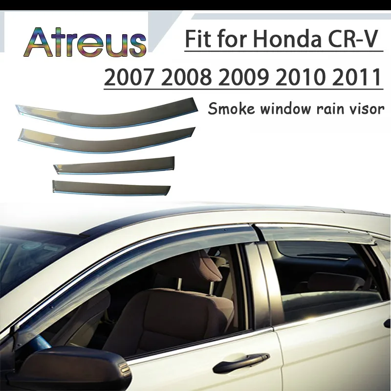 

Atreus 1 комплект для 2018 2017 2016 2015 2014-2008 Honda CRV CR-V аксессуары Автомобильные дефлекторы от солнца на вентиляционное отверстие козырек от дождя