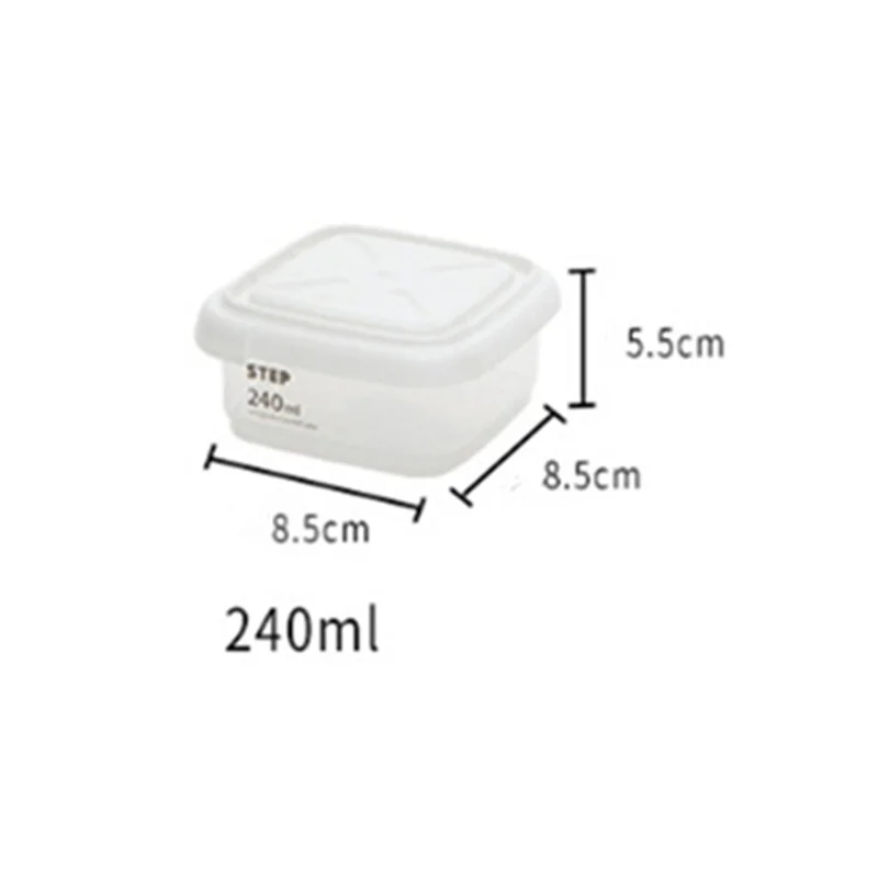 240ml Plastic Sealed Cans Kitchen Storage Box Transparent Food Canister Keep Fresh New Clear Container Organization Tool - Цвет: 240ml