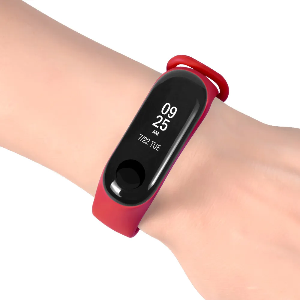 Модный мягкий силиконовый ремешок из ТПЭ сменный высокого качества для Xiaomi Mi Band 3