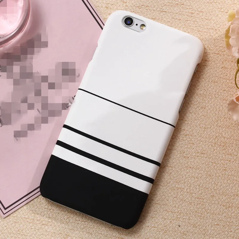 Style 2 XBX чехол пластиковый жесткий чехол для телефона чехол для iPhone 5 5S SE 7 8 Plus Тонкий чехол в геометрическую полоску для iPhone XR Xs Max X 6 6S Plus - Цвет: Style 2