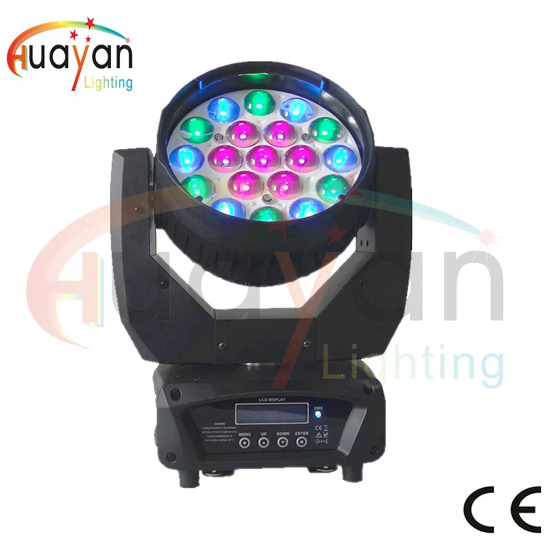 Led 19*12W RGBW 4 цвета в 1 LED s Zoom Beam сценический светильник с подвижной головкой Wash Disco Light