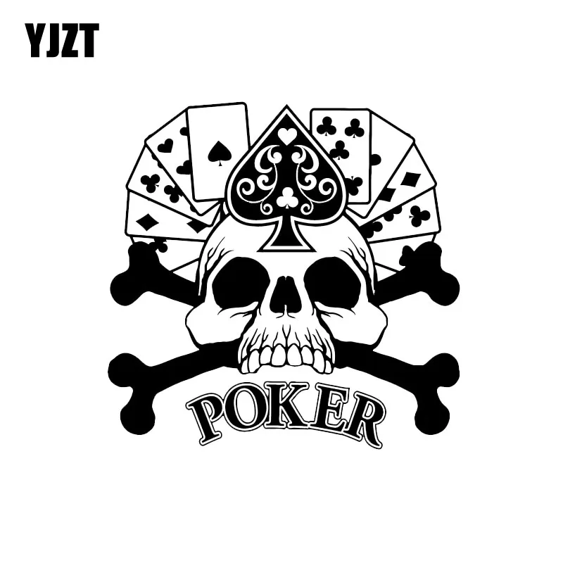 YJZT 17 7*17 5 см Графический игровой единорог с черепом для игры в покер
