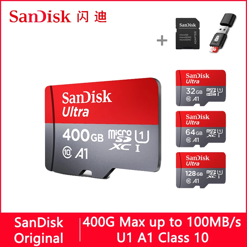 SanDisk Microsd карта 128 ГБ 32 ГБ 200 ГБ 64 Гб карта памяти A1 98 МБ/с./с класс 10 флэш-карты памяти Microsd SD/TF карты для телефона UHS-1