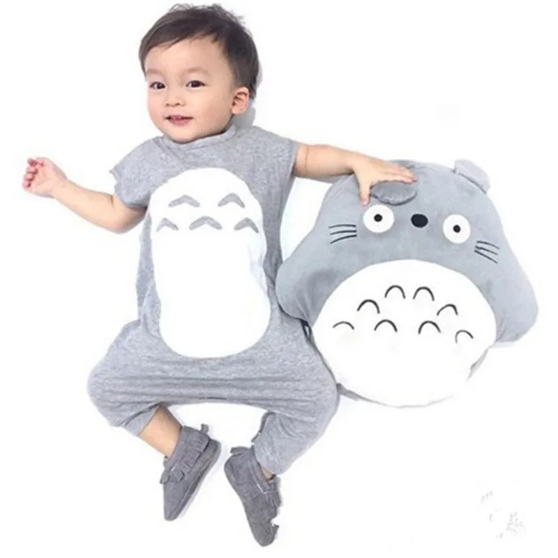 

Комбинезоны и шапки для маленьких мальчиков и девочек, детские летние хлопковые костюмы, Детские мультяшные костюмы с круглым вырезом, одеж...