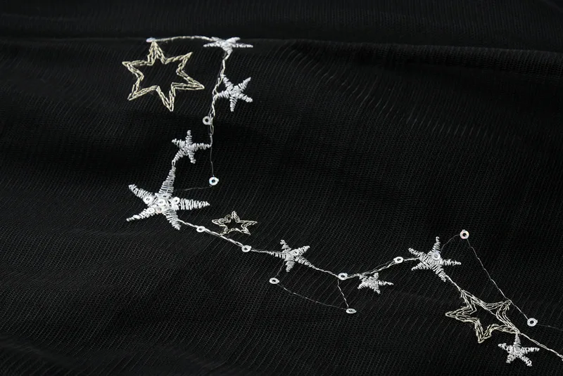 Длинная юбка для девочек со звездами и вуалью светло белые газовые тяжелые юбки