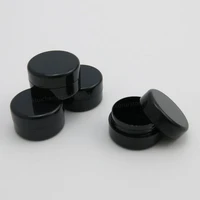 100 x 5g portable full black empty plastic cosmetic jar 5cc small sample makeup sub bottling nail powder case