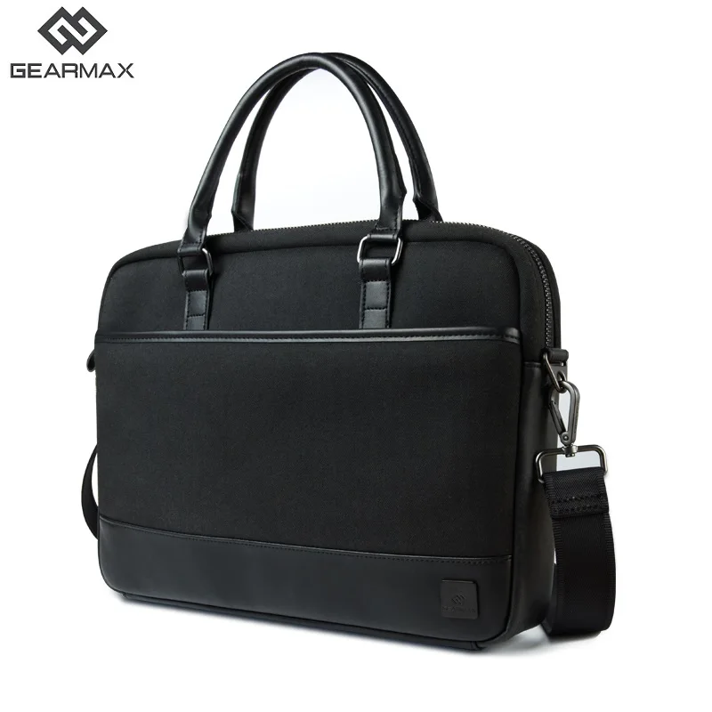 14 Inch Men Laptop Messenger Bags Black Genuine Leather Notebook Bag Wool Felt Business Briefcase Zipper Shoulder | Компьютеры и офис