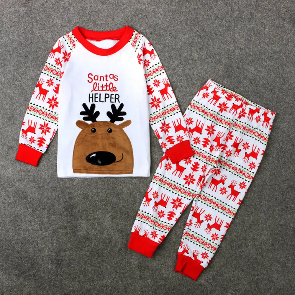 Штаны 1 комплект футболка с рождественским оленем для маленьких мальчиков и