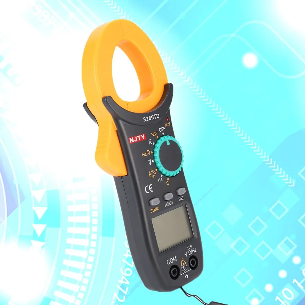 Digital Clamp Meter 3266TD DC/AC Volt Amp Ohm Diode Mini Multimeter Ammeter Multitester Current Voltage Resistance Tester NCV |