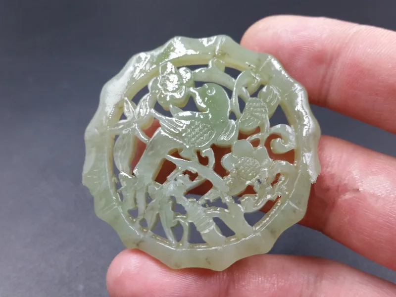 TJP натуральный Хотан jade Jasper Xishangmeishao выдалбливают бренд Китай QINGYU Ожерелье