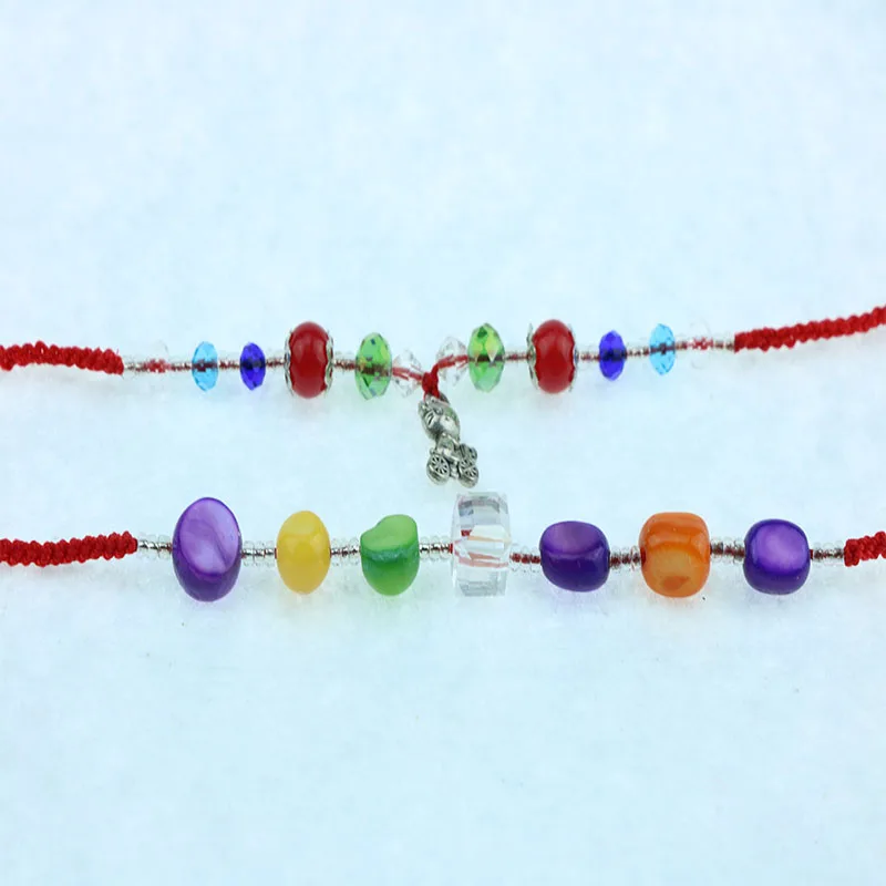 Natural red rope bracelet anklet men and women Ben hand | Украшения и аксессуары