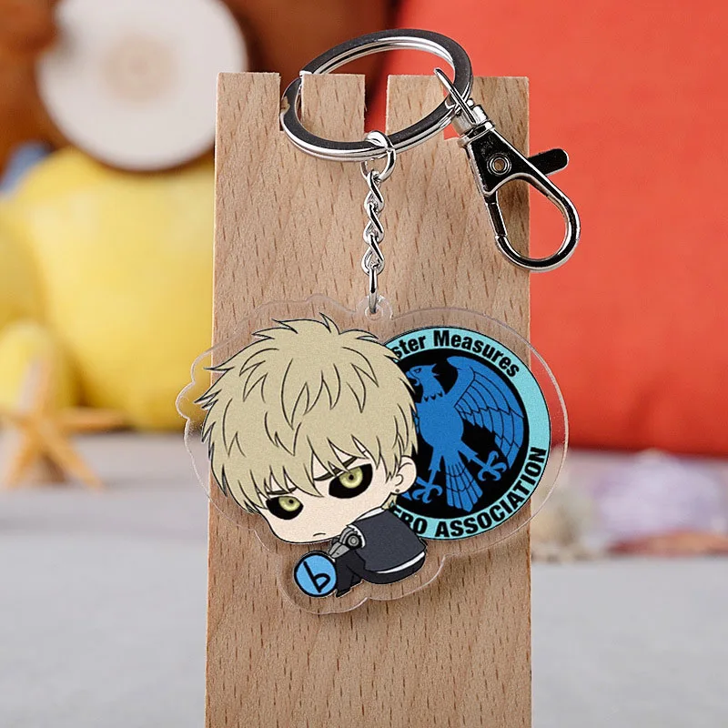 Аниме one Punch Man брелок мультфильм рисунок акриловое кольцо для ключей - Цвет: H05