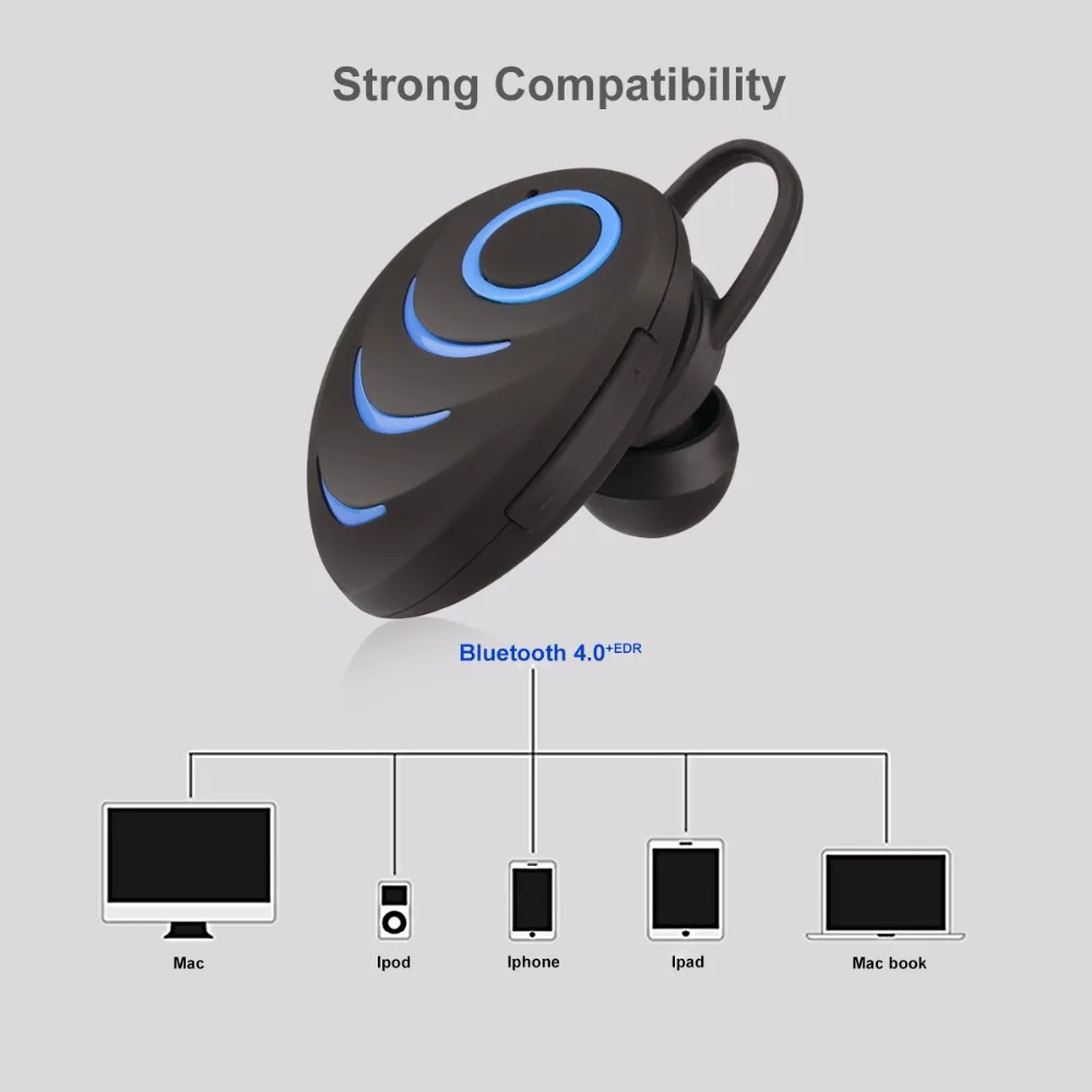 Беспроводные наушники Excelvan A3 Bluetooth4.0 HiFi стерео музыкальные со встроенным