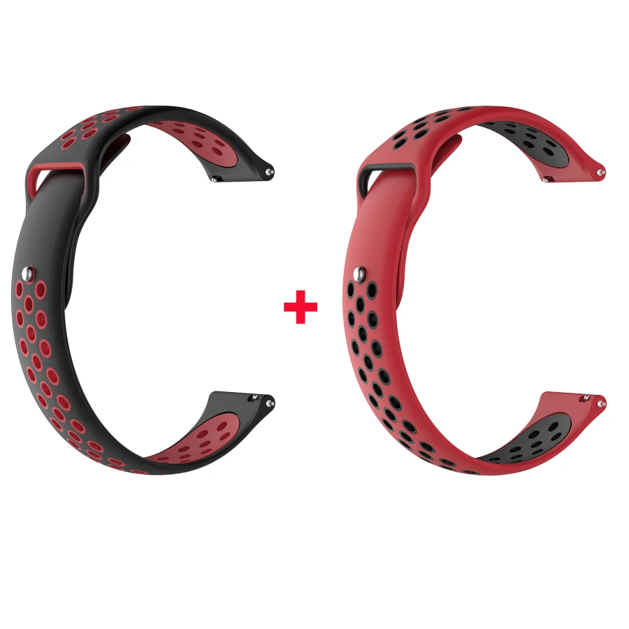 black mix green 2 шт./упак. Amazfit 2 группа силиконовые часы ремешок 22 мм для Xiaomi Huami Amazfit Stratos темп 2 samsung Шестерни S3 ремешок Браслет - Цвет: black mix green